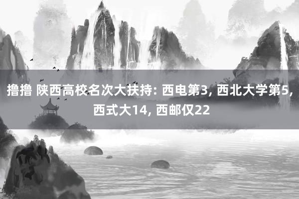 撸撸 陕西高校名次大扶持: 西电第3, 西北大学第5, 西式大14, 西邮仅22