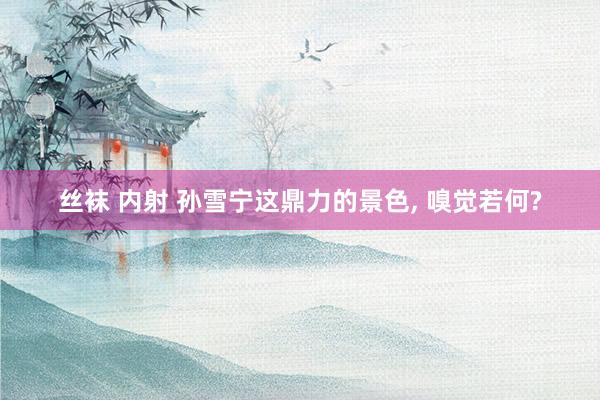 丝袜 内射 孙雪宁这鼎力的景色, 嗅觉若何?